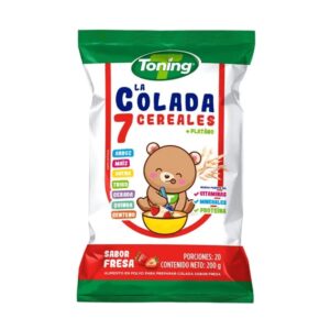 Toning la colada 7 cereales fresa bolsa x 200g