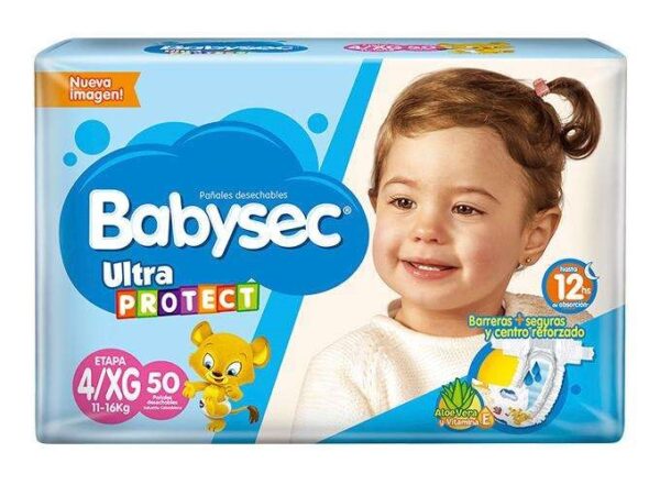 Pañal babysec ultra protect 4/XG x 50