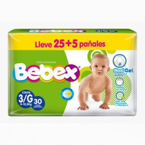 Pañal bebex 3/G x 30