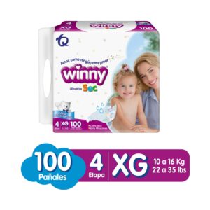 Pañal winny ultratrim sec 4 XG x 100
