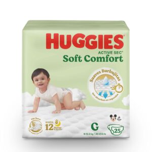 Pañal huggies active sec soft comfort G/3 x 25