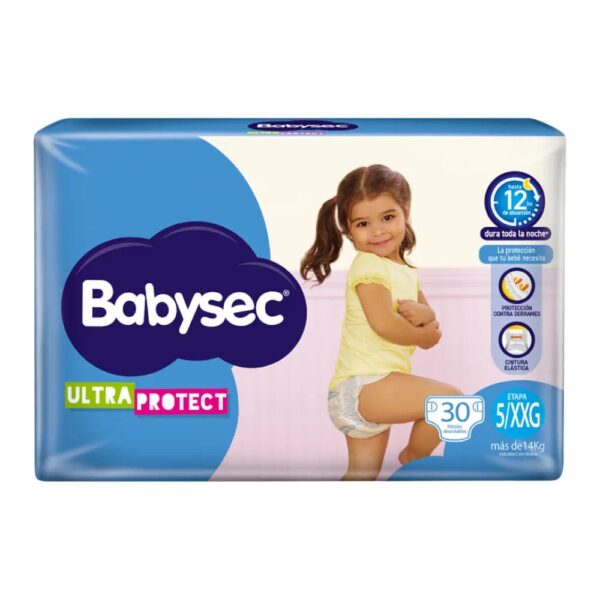 Pañal babysec ultra protect 5/XXG x 30