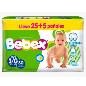 Pañal bebex 3/G x 30