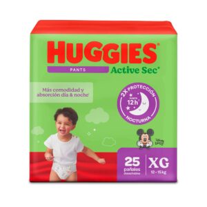 Pañal Huggies pants active sec XG/4 x 25