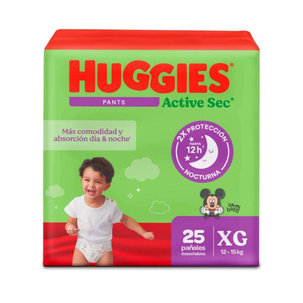 Pañal Huggies pants active sec XG/4 x 25