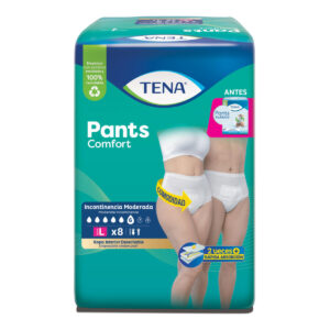 Pañal tena pants comfort l x 8