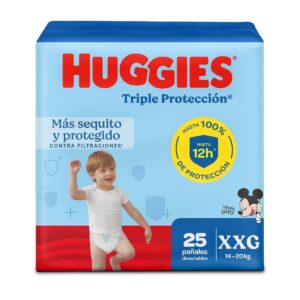 Pañal huggies triple protección XXG/5 x 25