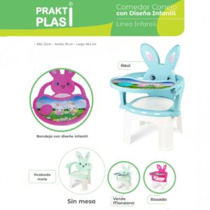 Comedor infantil conejo praktiplas