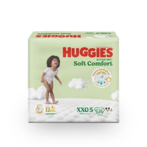 Pañal huggies active sec soft comfort XXG/5 x 25