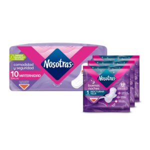 Nosotras 10 toallas maternidad + 3 toallas buenas noches