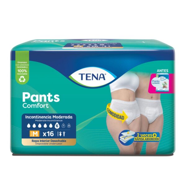 Pañal tena pants comfort m x 16