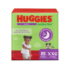 Pañal huggies pants active sec XXG/5 x 25