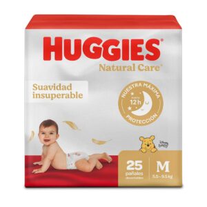 Pañal huggies natural care M/2 X 25