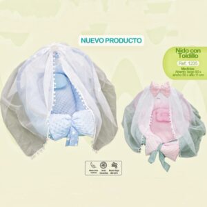 Nido cuna para bebé con toldillo ref 1235 infantiles abba