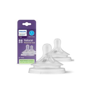 2 tetinas natural response repuesto (1 goteos) extra lento philips avent