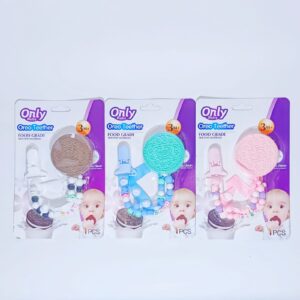 Mordedor para bebé oreo en silicona + sujetador 3m+ only baby