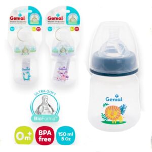 biberón boca ancha plástico genial 0m+ 5oz/150mL