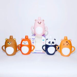 Vaso entrenador safari en silicona only baby 0m+ 6oz/200mL