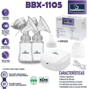 Extractor doble de leche materna eléctrico bebesitos