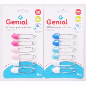 Ganchos para pañales inox 0m+ genial x 6unds