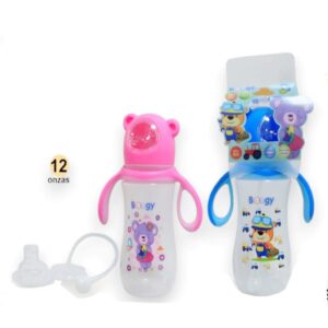 Tetero de asas plástico boogy válvula antigás 0m+ 12oz/360mL