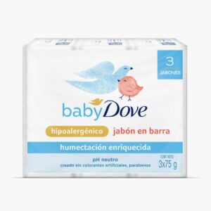 Baby dove jabón en barra humectación enriquecida 3x75g