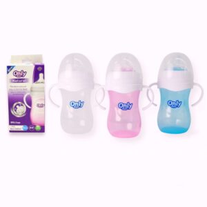 Tetero plástico asas only baby natural 0m+ 8oz/260mL