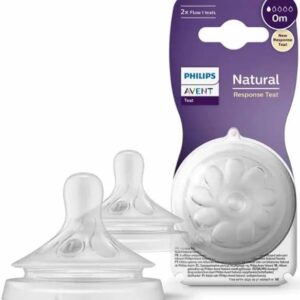 2 tetinas natural response repuesto 0m (1 goteos) muy lento philips avent