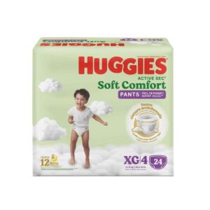 Pañal Huggies active sec soft comfort pants XG/4 x 24