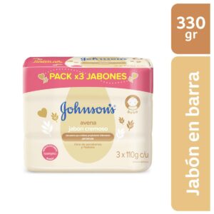 Johnson's avena jabón cremoso 3 x 110g C/U