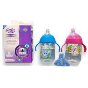 Vaso entrenador plástico chupo suave only baby natural 12oz/350mL