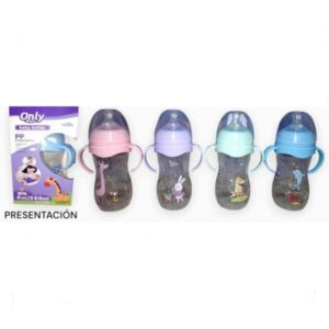 Tetero plástico asas only baby 0m+ 8oz/260mL