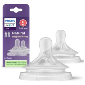 2 tetinas natural response repuesto (6 goteos) fluidos espesos philips avent