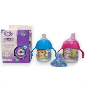 Vaso entrenador plástico chupo suave only baby natural 8oz/240mL