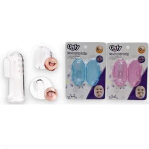 Cepillo de dientes de dedo con estuche 0m+ only baby