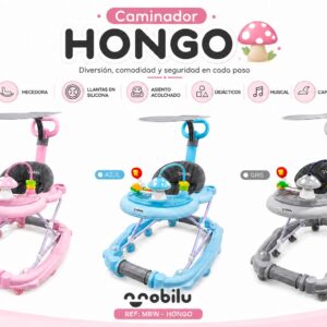 Andadera caminador guía y mesedora mobilu hongo