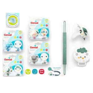 Chupete entretenedor con clip genial 0-6m