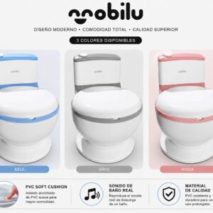 Bacinilla inodoro entrenador musical mobilu