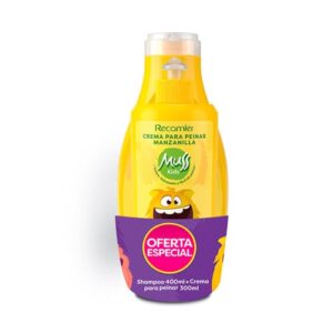 Recamier manzanilla muss kids shampoo x 400mL +crema para peinar 300mL