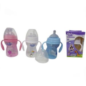 Tetero plástico only baby asas 0m+ 8oz/250mL
