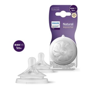 2 tetinas natural response repuesto (3 goteos) 1m+ medio philips avent