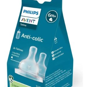 2 tetinas repuesto de (líquidos espesos ) 6m+ anti-colic philips avent
