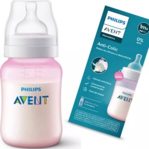 Biberón avent Anti-Colic 1m+ 9oz/260mL rosa