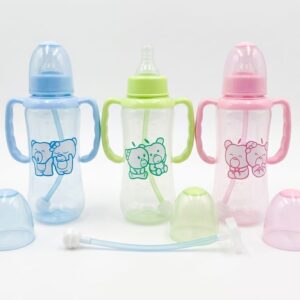 Biberón plástico con mango applebear baby válvula anti-gas 280mL