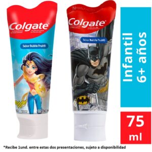 Colgate gel dental anticaries con flúor 2 a 6 años sabor bubble fruit 75mL/100g