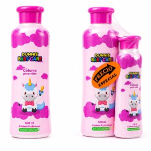 Dunnis baby care colonia para niña 500mL + 250mL
