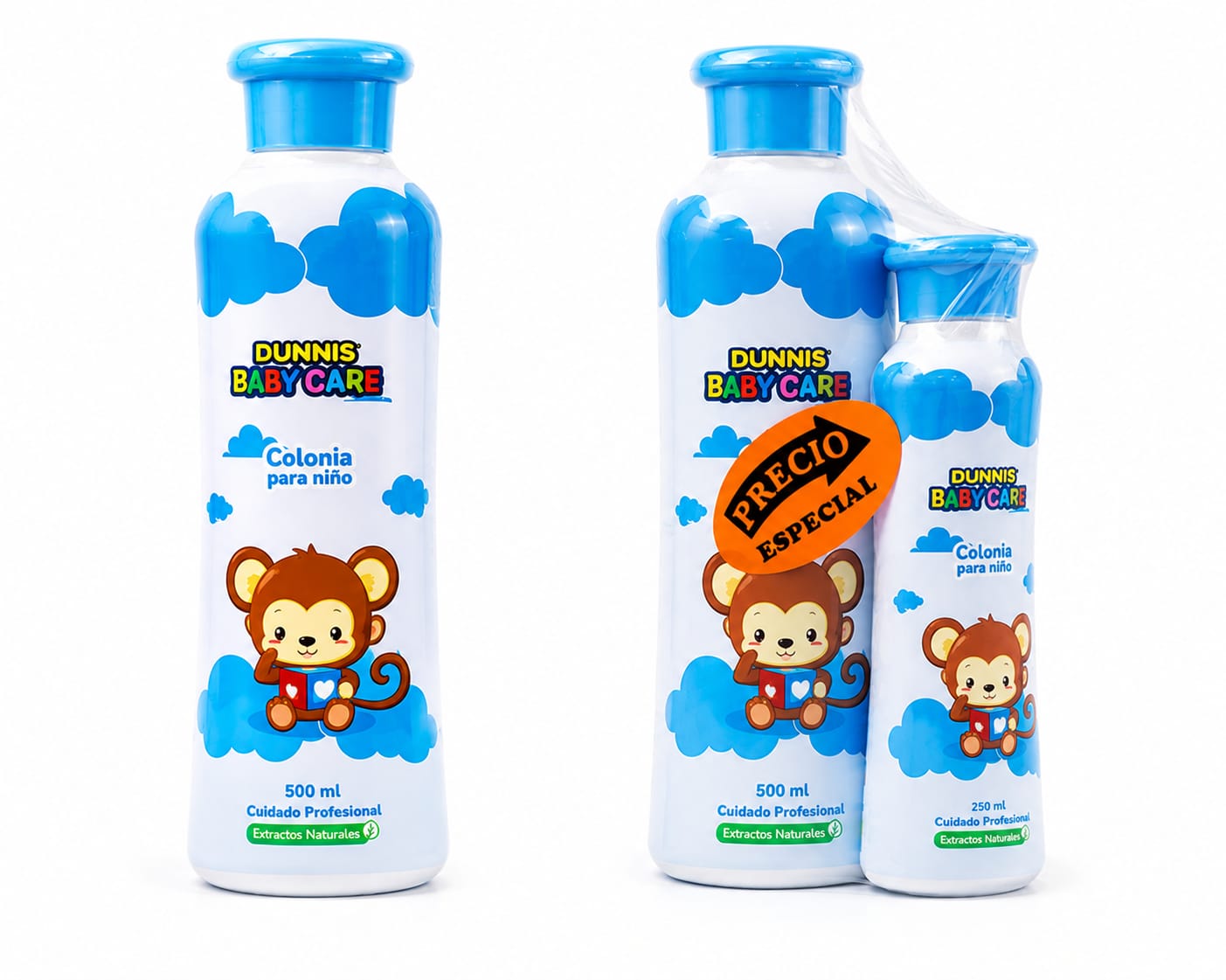 Dunnis baby care colonia para niño 500mL + 250mL