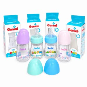 Biberón de cuello ancho en vidrio genial 3m+ 160mL/5oz