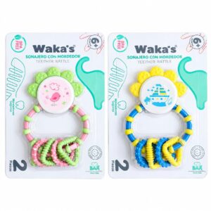 Sonajero con mordedor para bebé 6+m wakid’s