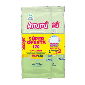 Arrurrú toallitas húmedas aloe & manzanilla x 170